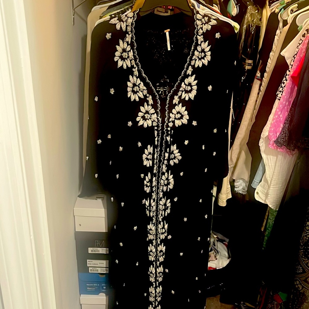 Free people black and white dress size small